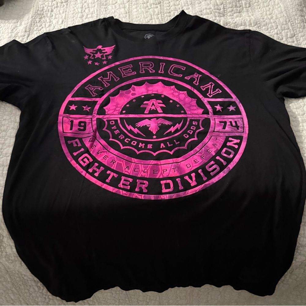 American Fighter Black Tee with White Logo